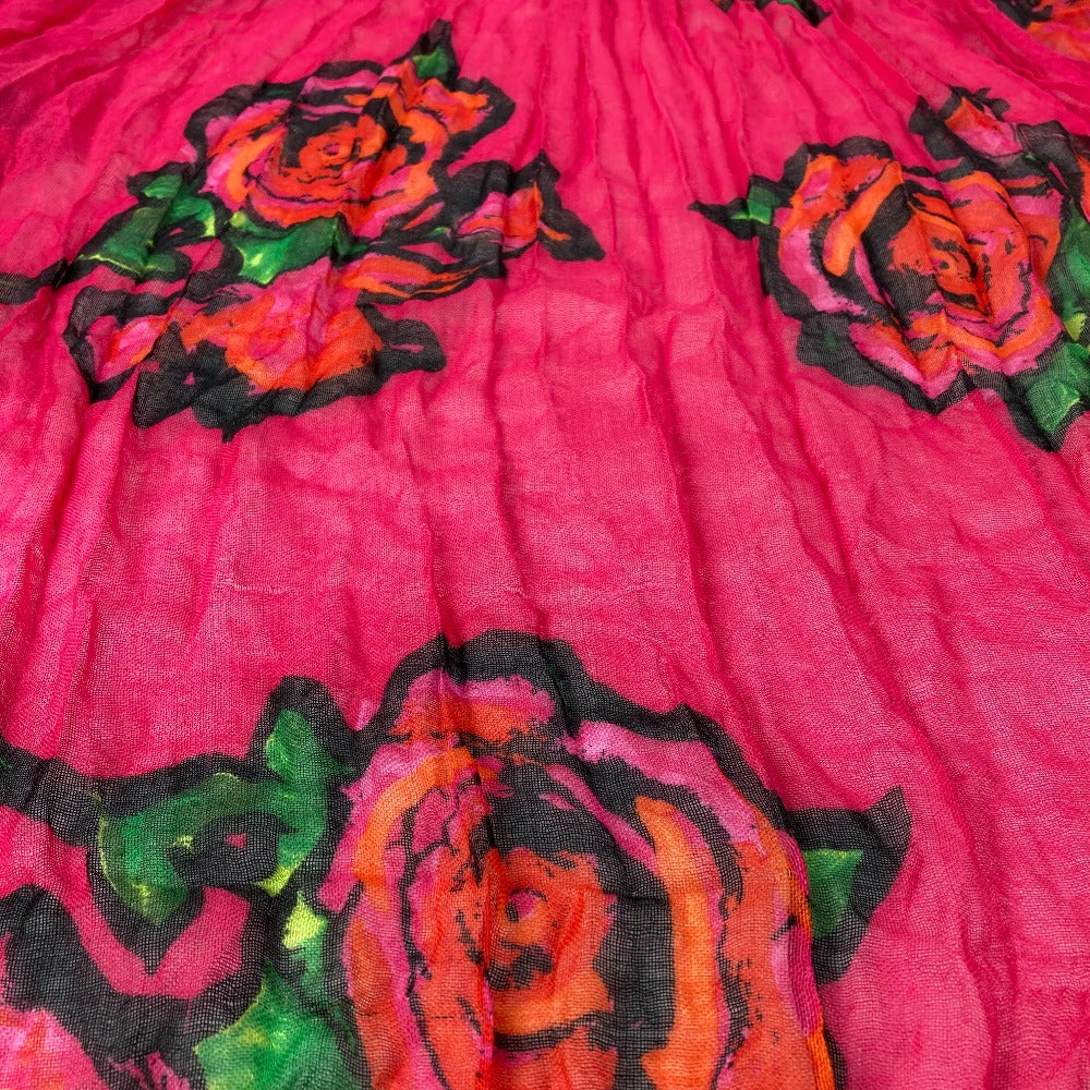 LOUIS VUITTON Stall M72379 Cashmere, Silk pink Shawl fringe Etoll rose graffiti Women