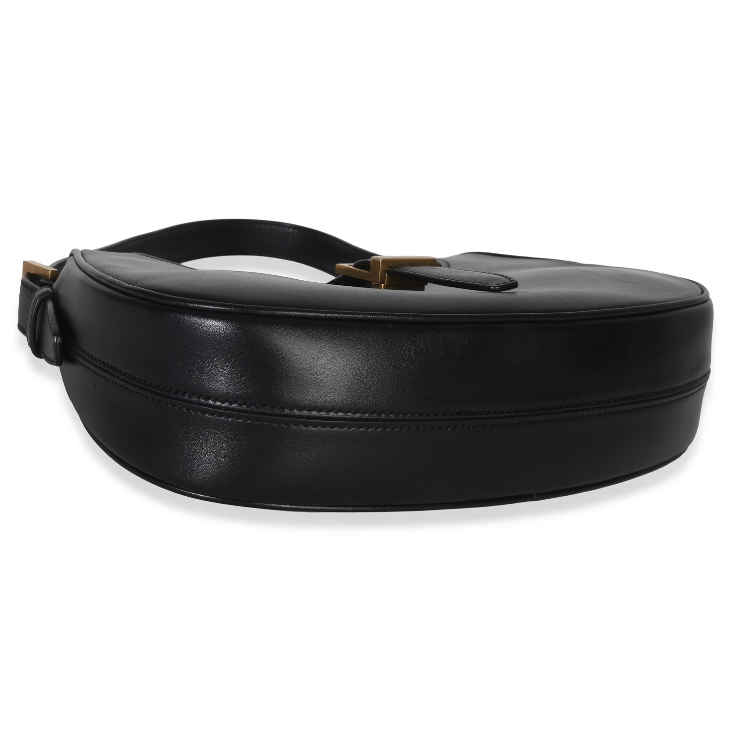 Saint Laurent Black Smooth Calfskin Le Fermoir Hobo