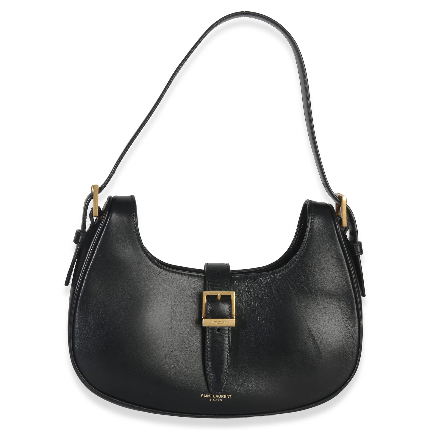 Saint Laurent Black Smooth Calfskin Le Fermoir Hobo