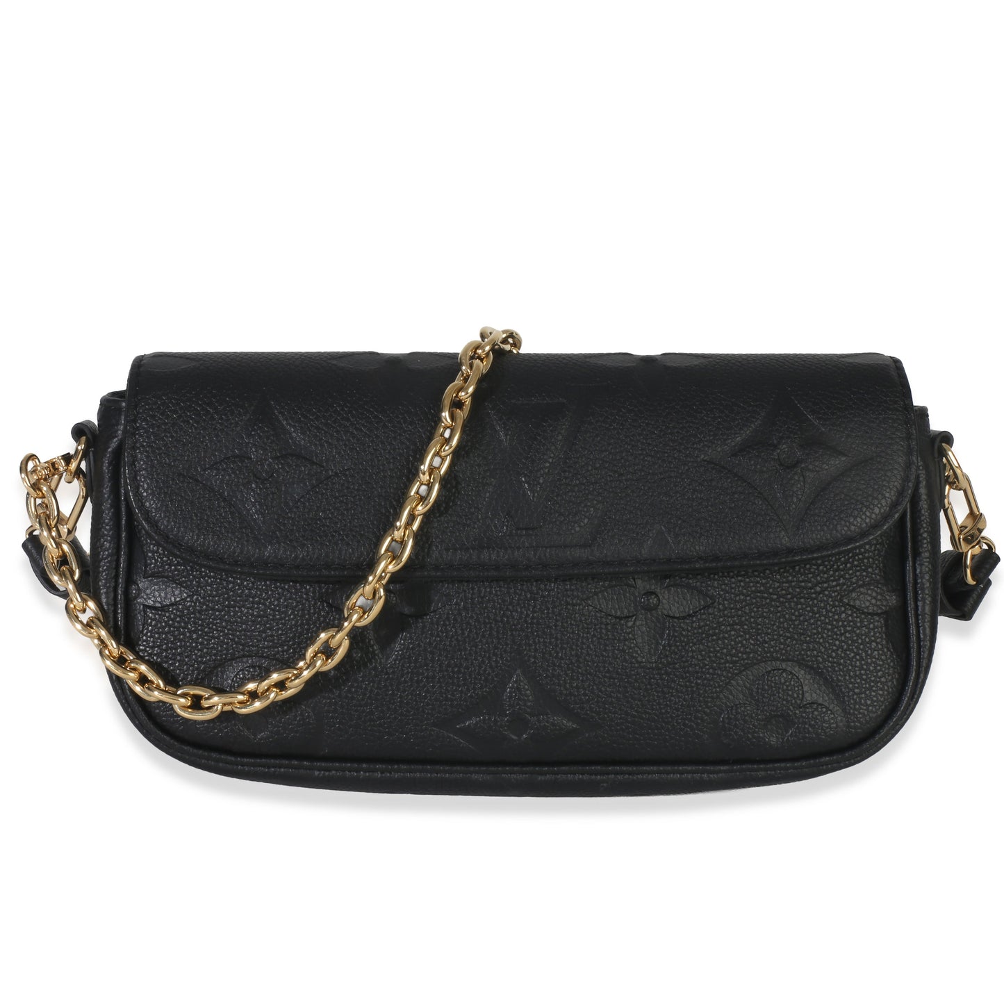 Louis Vuitton Black Monogram Empreinte Ivy Wallet On Chain