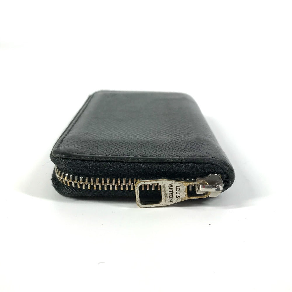 LOUIS VUITTON Coin case M32832 Taiga Leather black Taiga Zip around purse mens