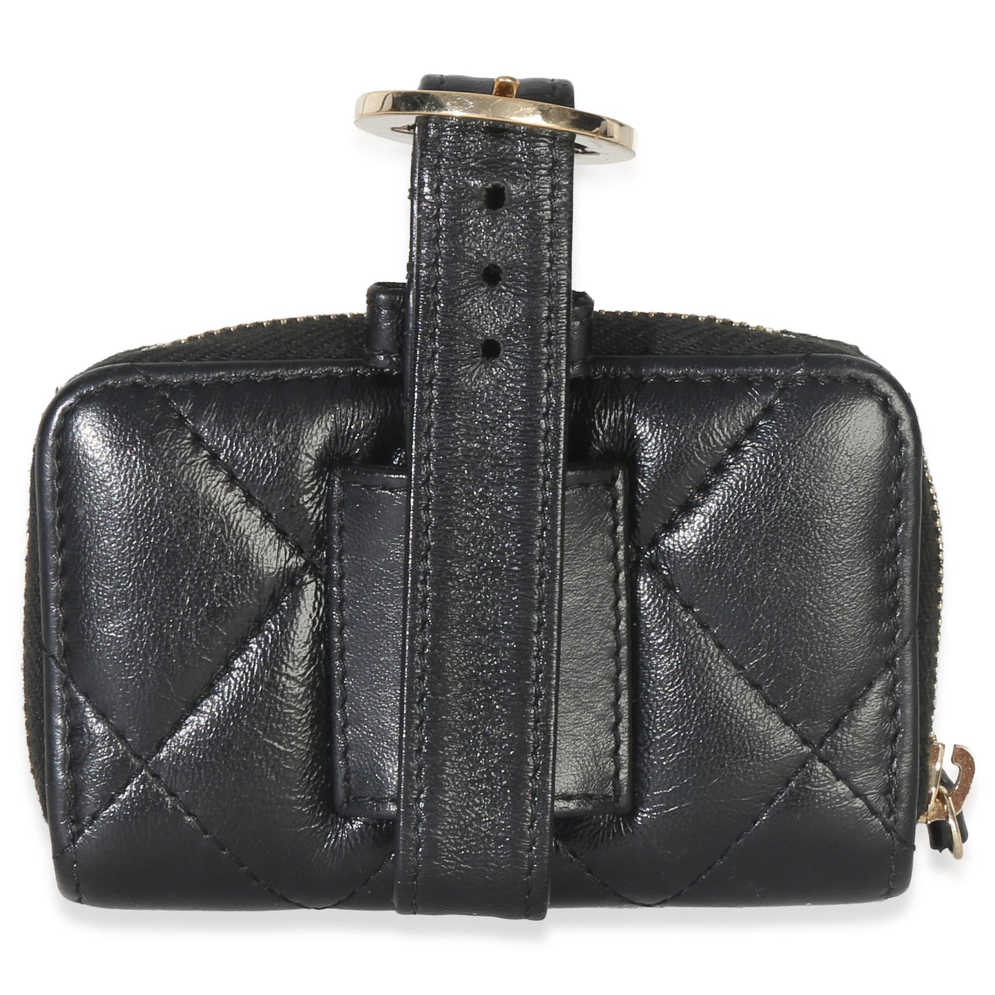 Chanel Black Quilted Lambskin Coin Purse Bracelet