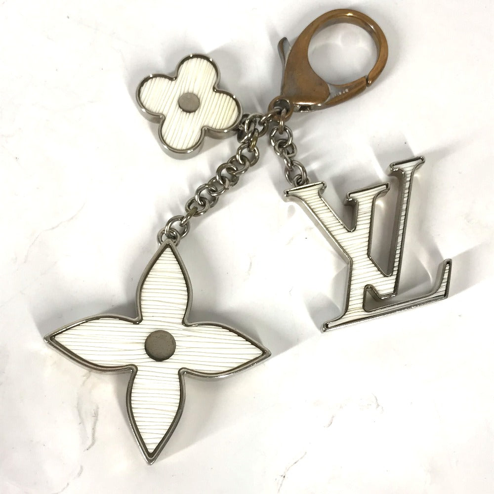 LOUIS VUITTON key ring M65085 metal white Epi Bijoux Sac Fleur Duepi Women