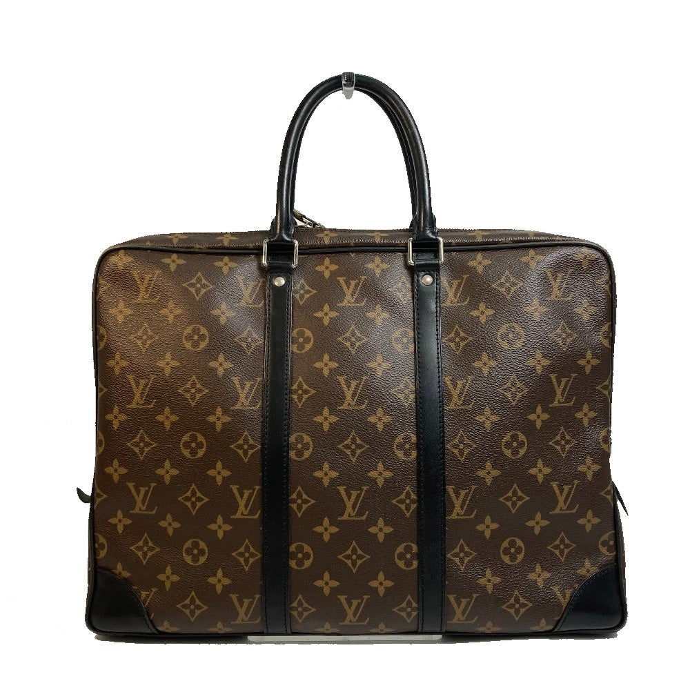 LOUIS VUITTON Briefcase M40225 Monogram canvas Brown Monogram Macasa Port Documan Voyajaj mens