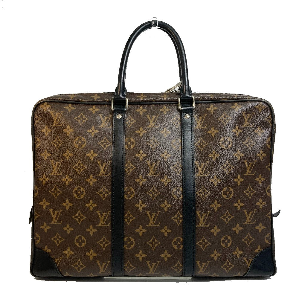 LOUIS VUITTON Briefcase M40225 Monogram canvas Brown Monogram Macasa Port Documan Voyajaj mens