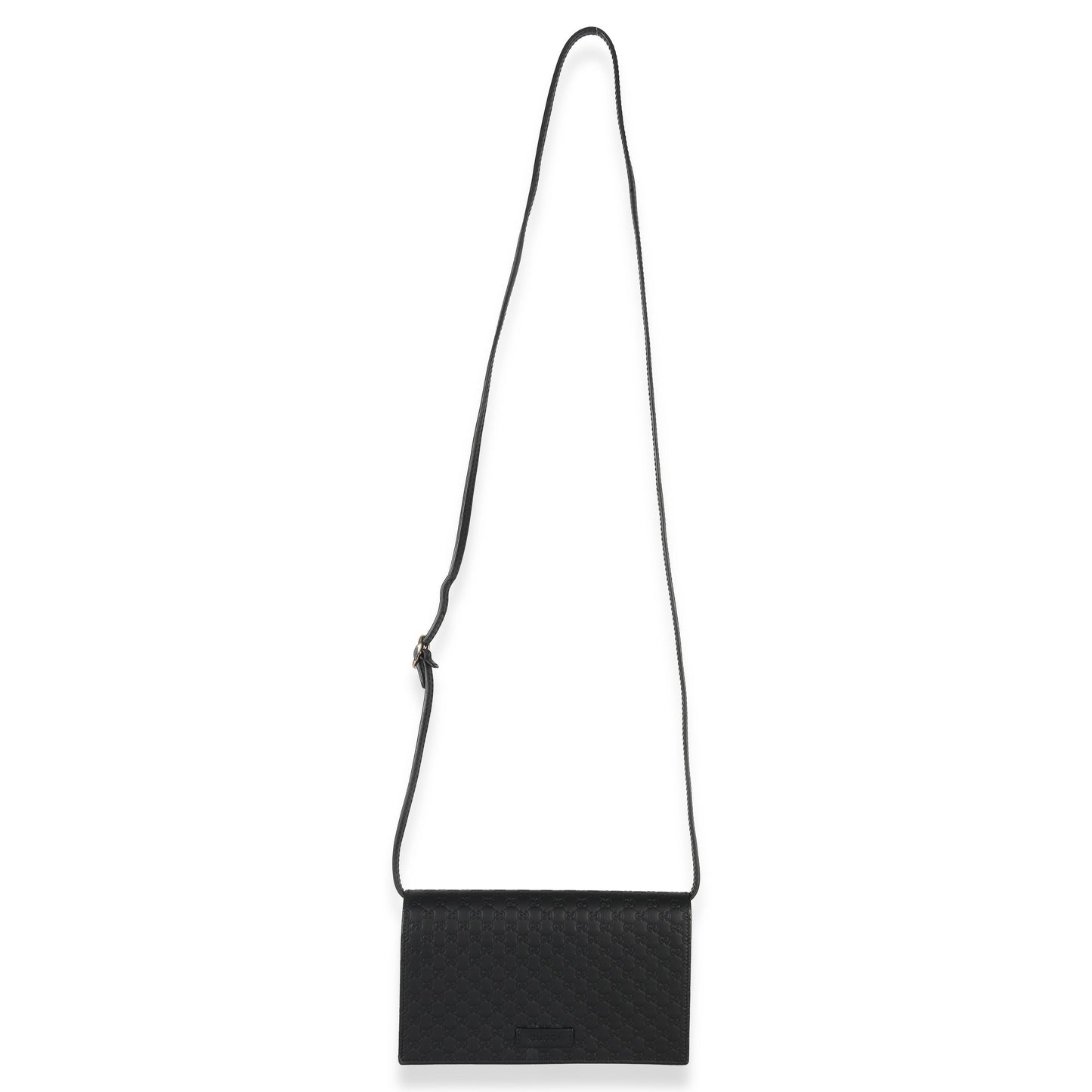 Gucci Black Microguccissima Crossbody Wallet