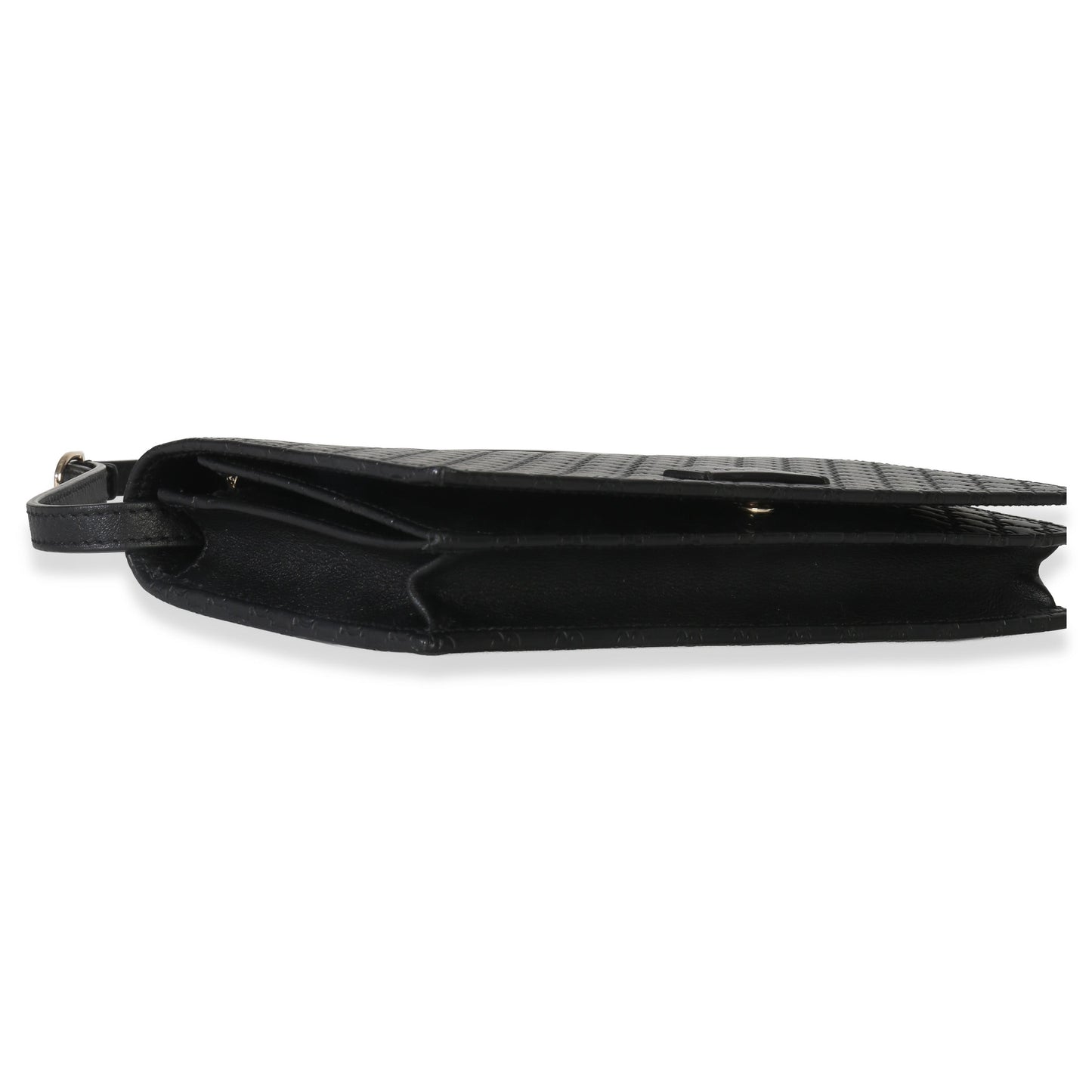 Gucci Black Microguccissima Crossbody Wallet