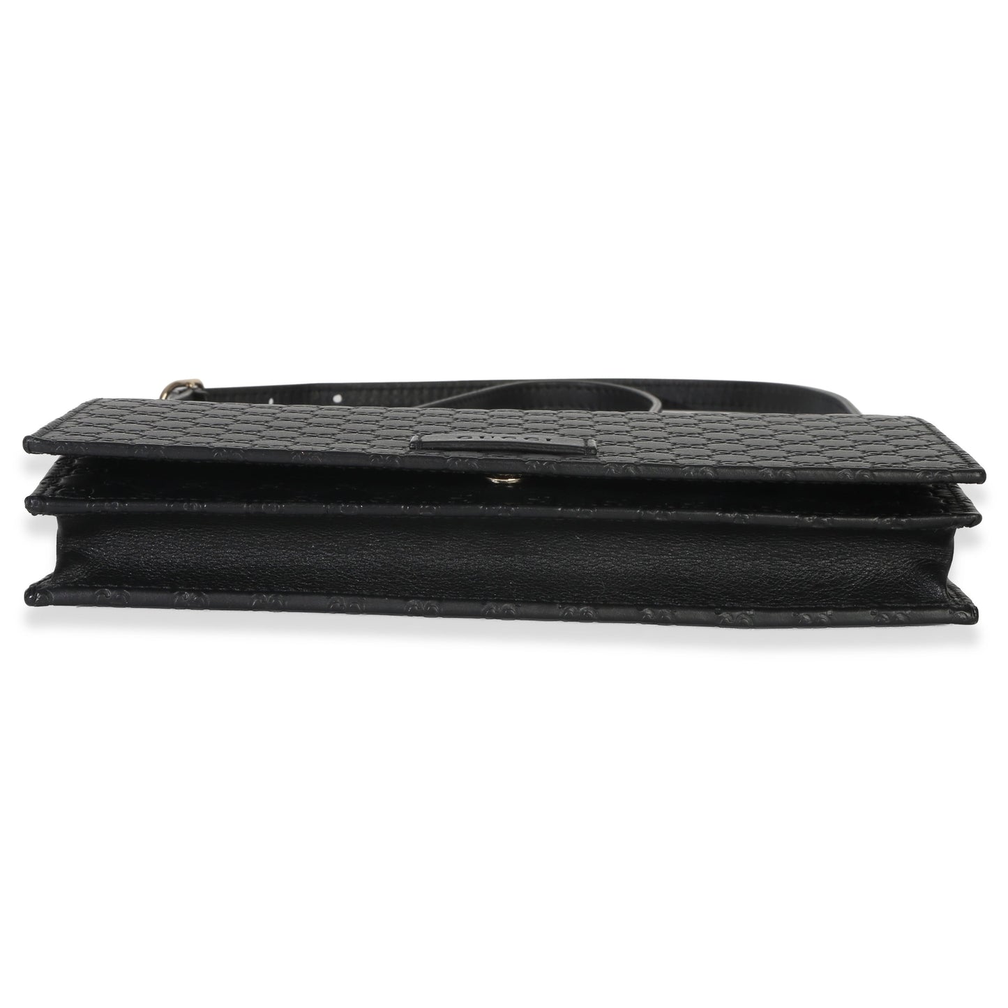 Gucci Black Microguccissima Crossbody Wallet