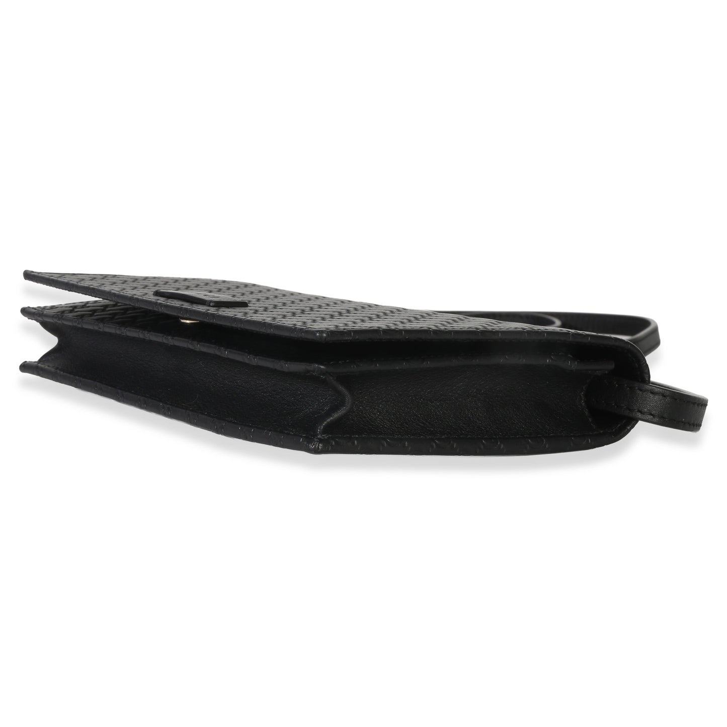 Gucci Black Microguccissima Crossbody Wallet