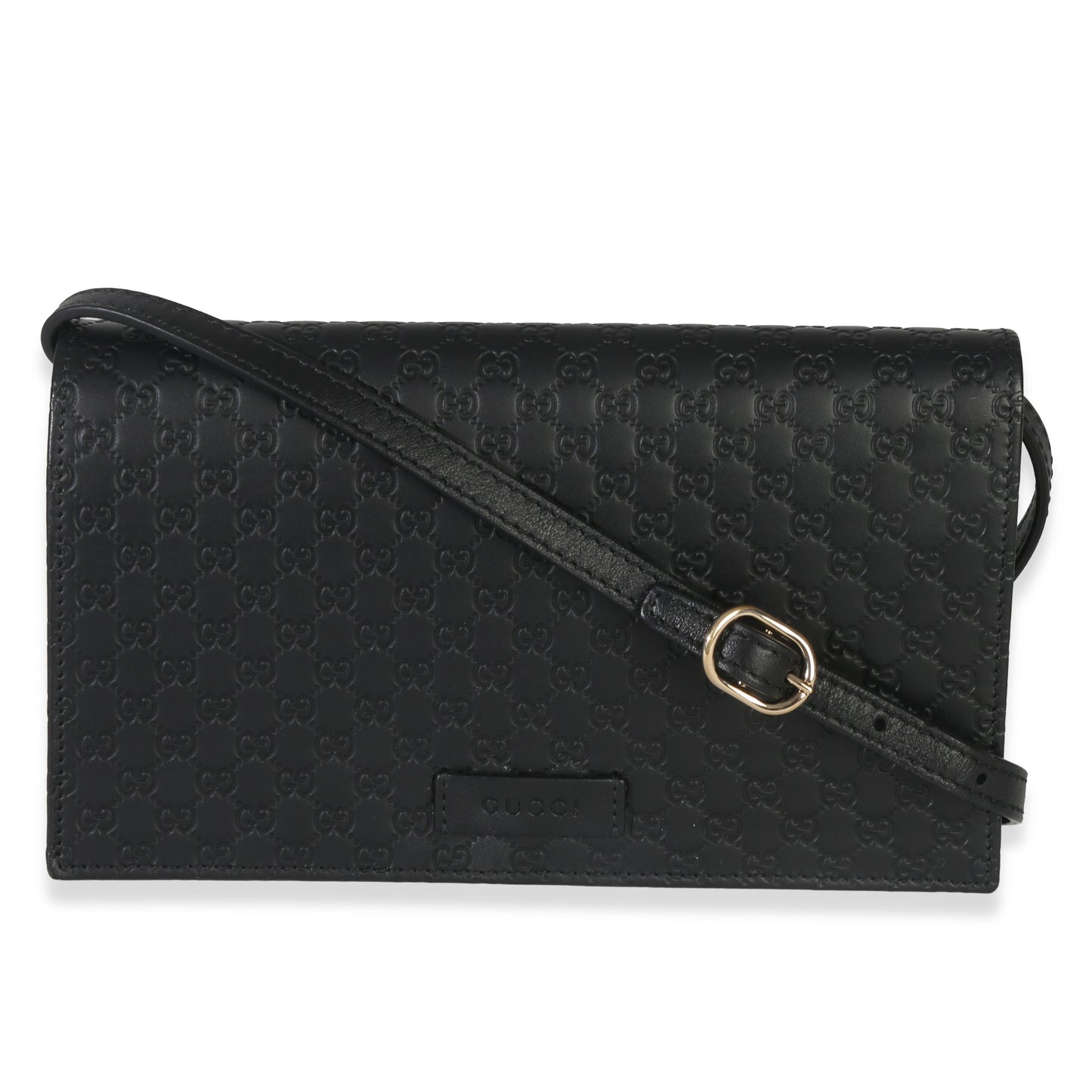 Gucci Black Microguccissima Crossbody Wallet