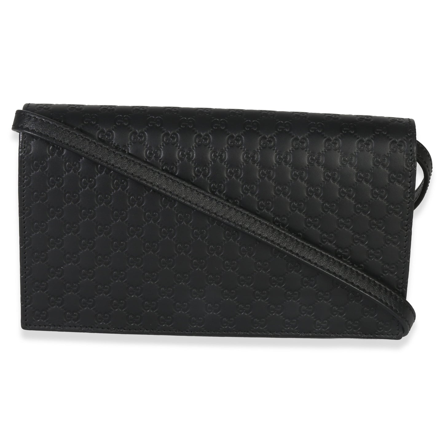 Gucci Black Microguccissima Crossbody Wallet
