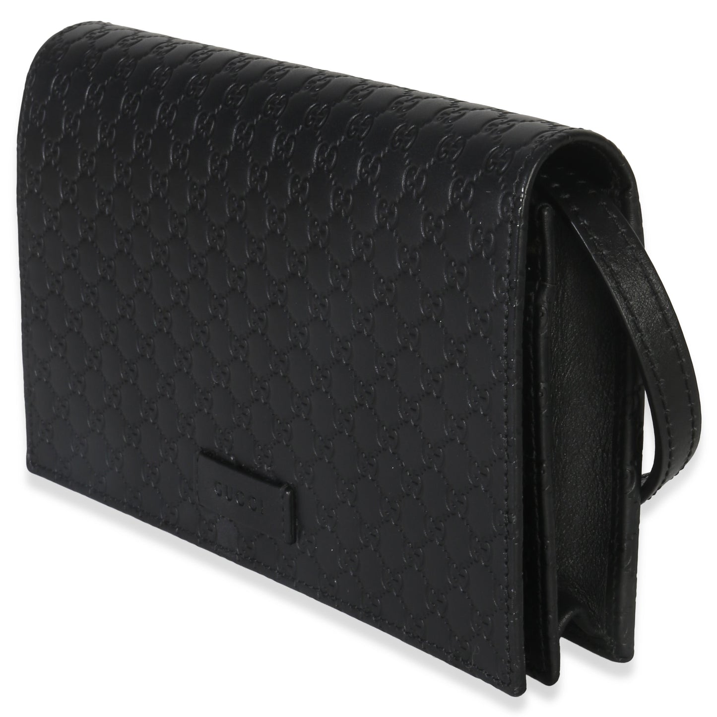Gucci Black Microguccissima Crossbody Wallet