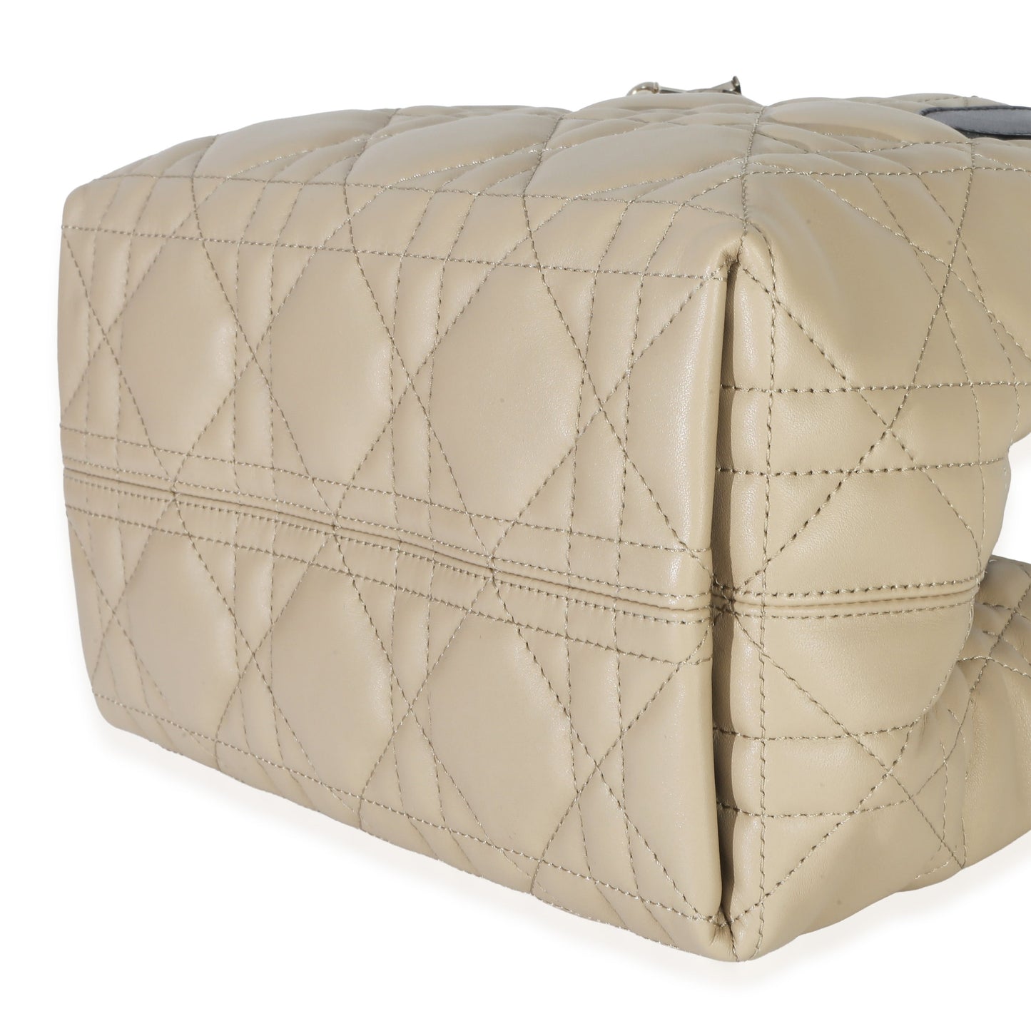 Dior Rope Beige Black Calfskin Macrocannage Small Toujours