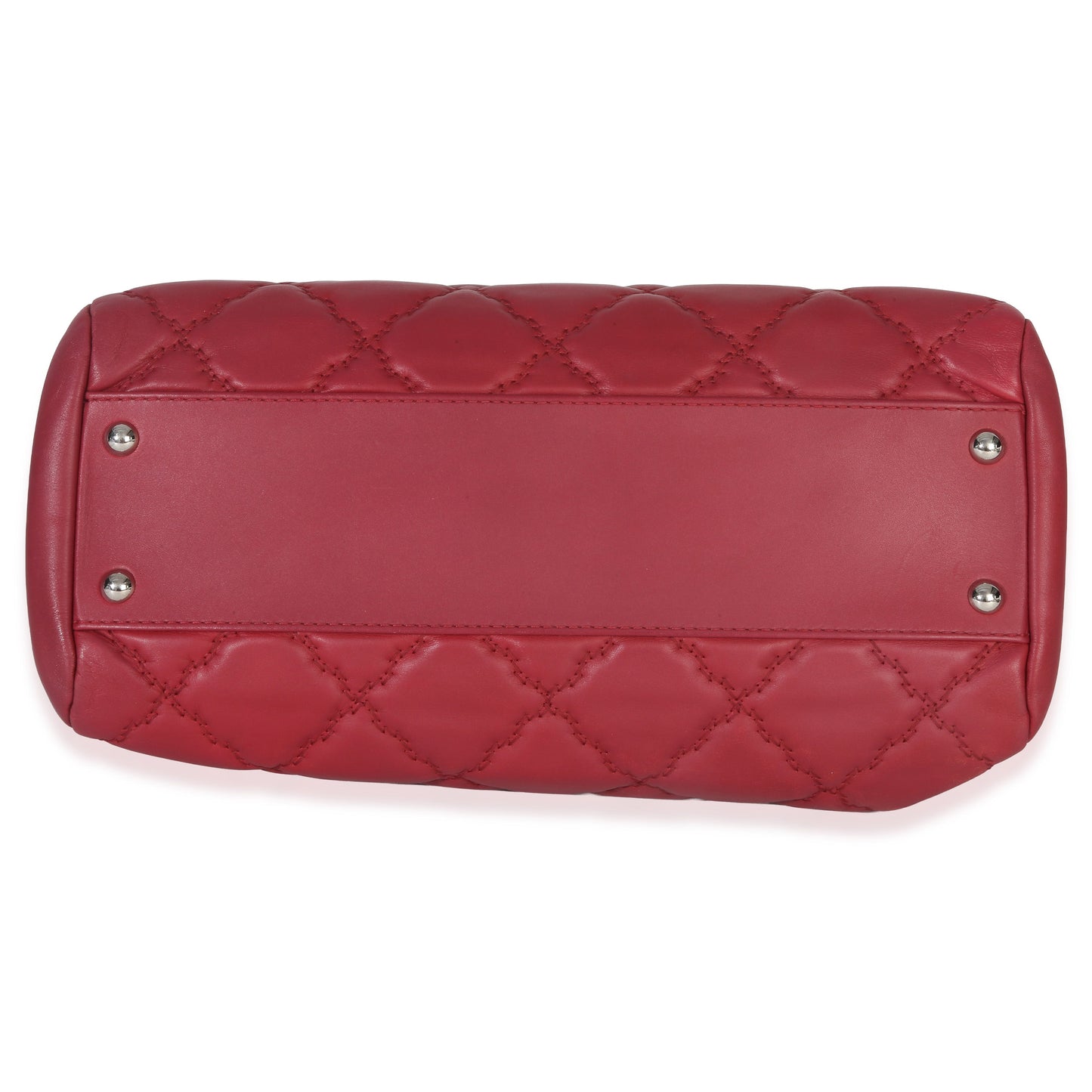Chanel Red Quilted Lambskin Hampton Large Flap Bag