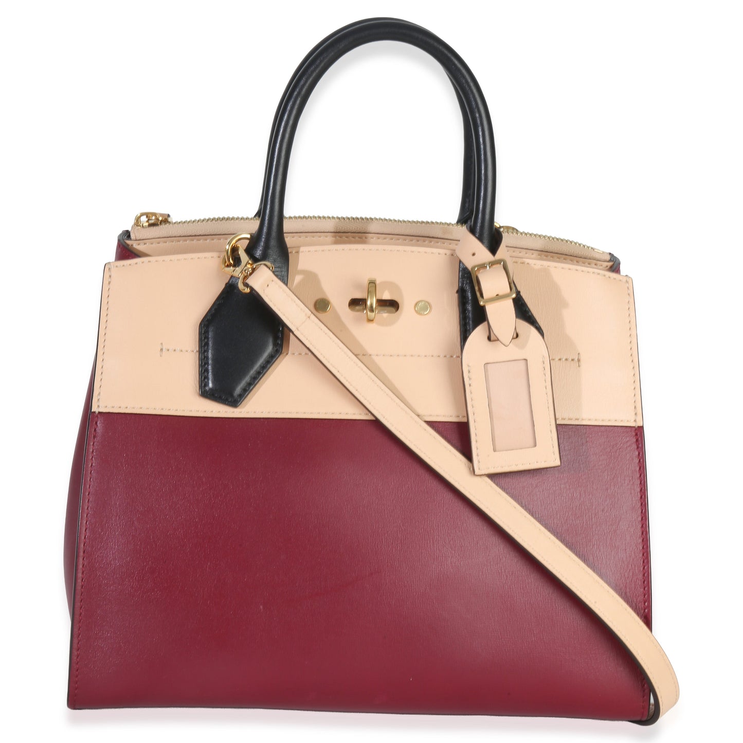 Louis Vuitton Beige Bordeaux Calfskin City Steamer PM