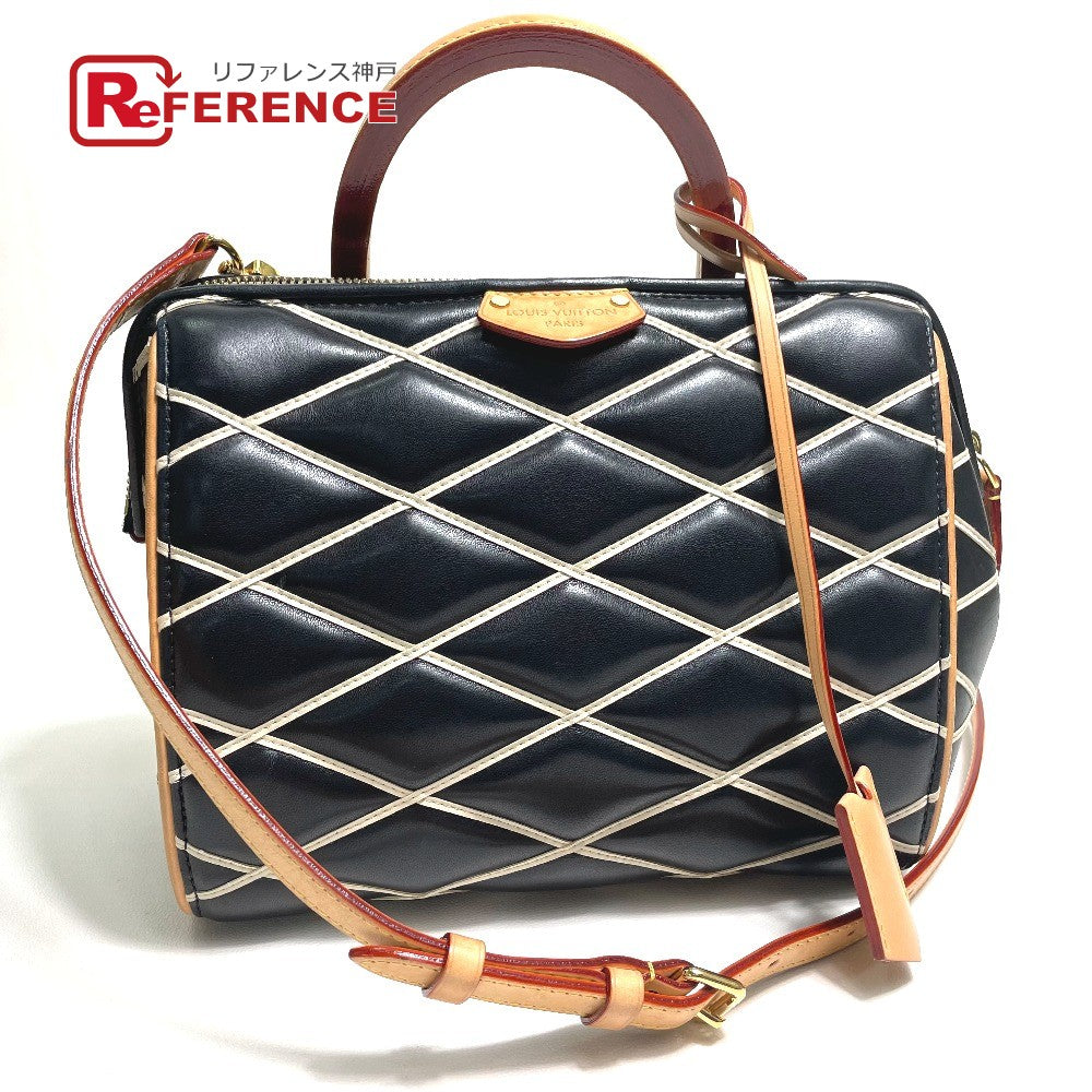 LOUIS VUITTON Handbag M50011 lambskin black Martage Dock BB