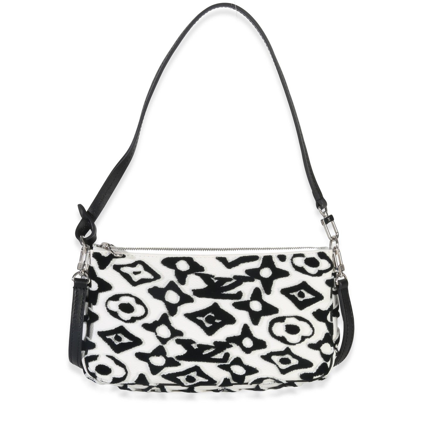 Louis Vuitton x UF Black White Tufted Monogram Pochette Accessories