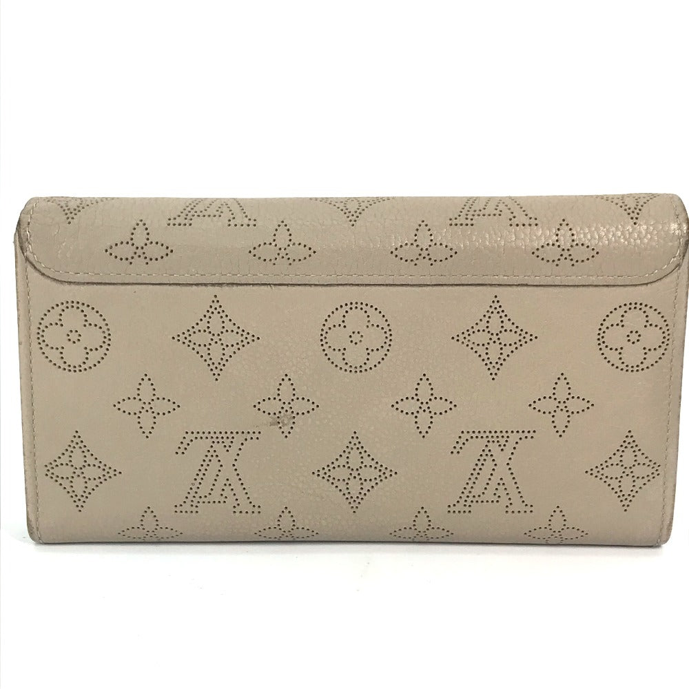 LOUIS VUITTON Long Wallet Purse M60144 Mahina leather beige Monogram Mahina Portefeuille Iris Women