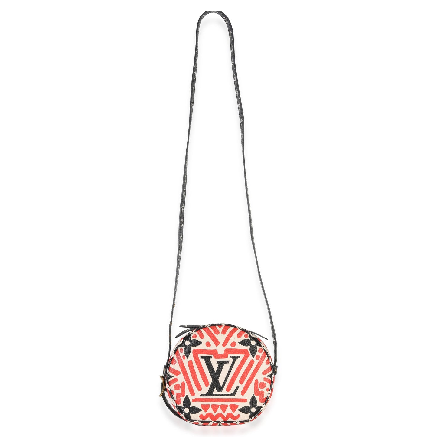 Louis Vuitton Cream Red Giant LV Crafty Boite Chapeau Souple Bag PM