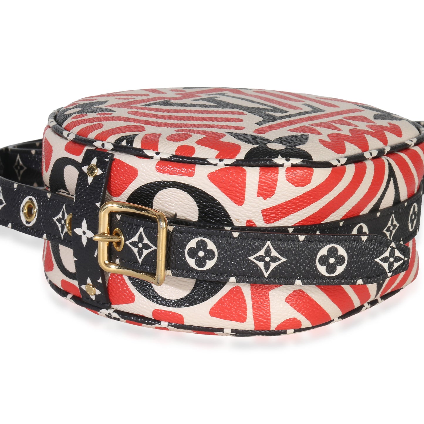 Louis Vuitton Cream Red Giant LV Crafty Boite Chapeau Souple Bag PM