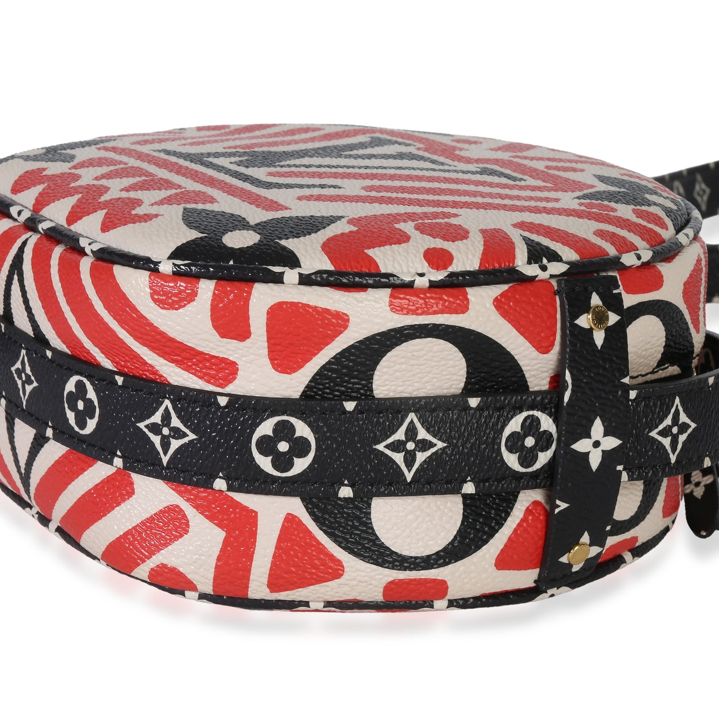 Louis Vuitton Cream Red Giant LV Crafty Boite Chapeau Souple Bag PM
