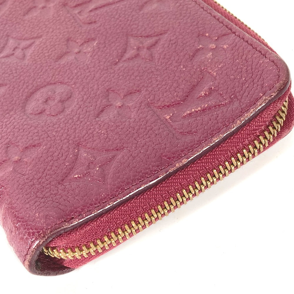 LOUIS VUITTON Long Wallet Purse M60359 Monogram Ann Platt Leather Red Monogram Ann Platt Portefeuille Wallet Ron Women