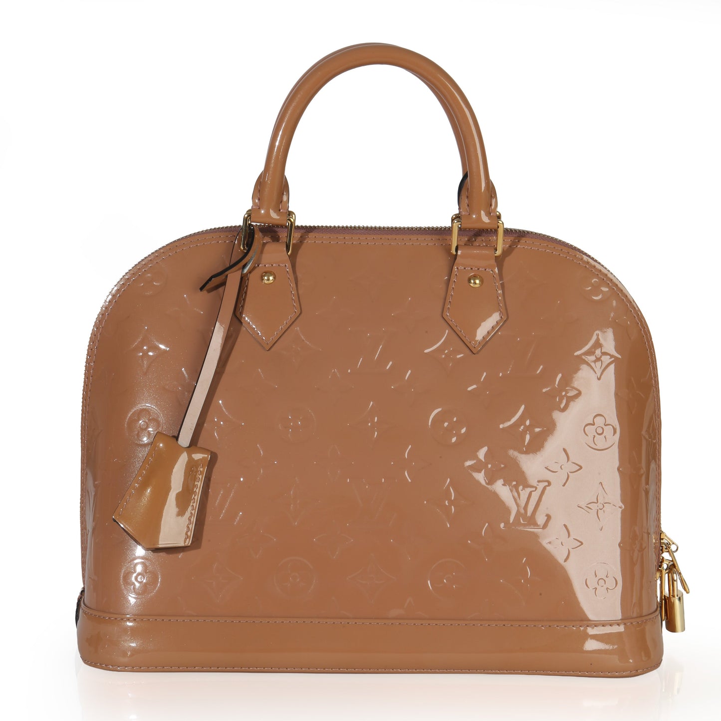 Louis Vuitton Rose Velours Monogram Vernis Alma PM