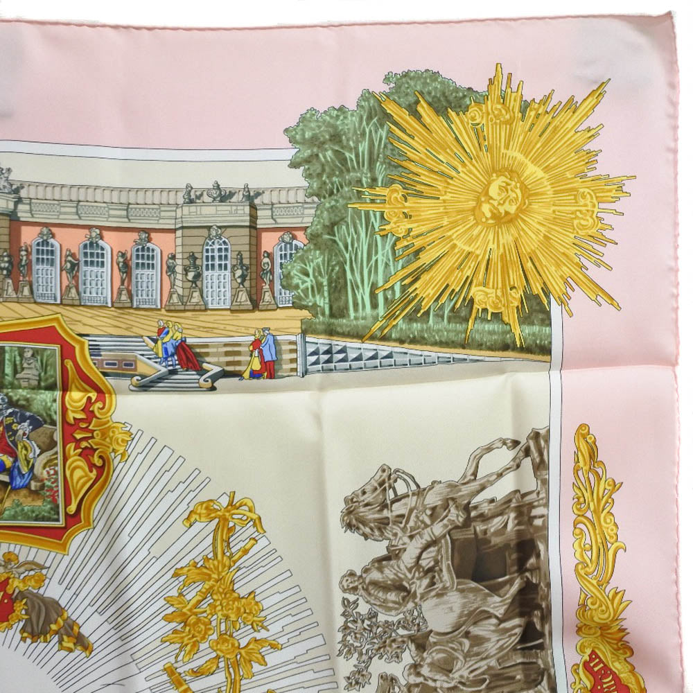 HERMES scarf silk pink SANSSOUCY Carre90 Women
