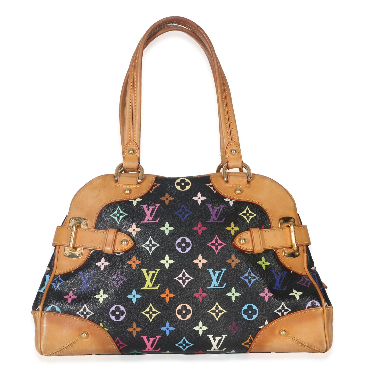 Louis Vuitton Black Monogram Multicolor Canvas Claudia