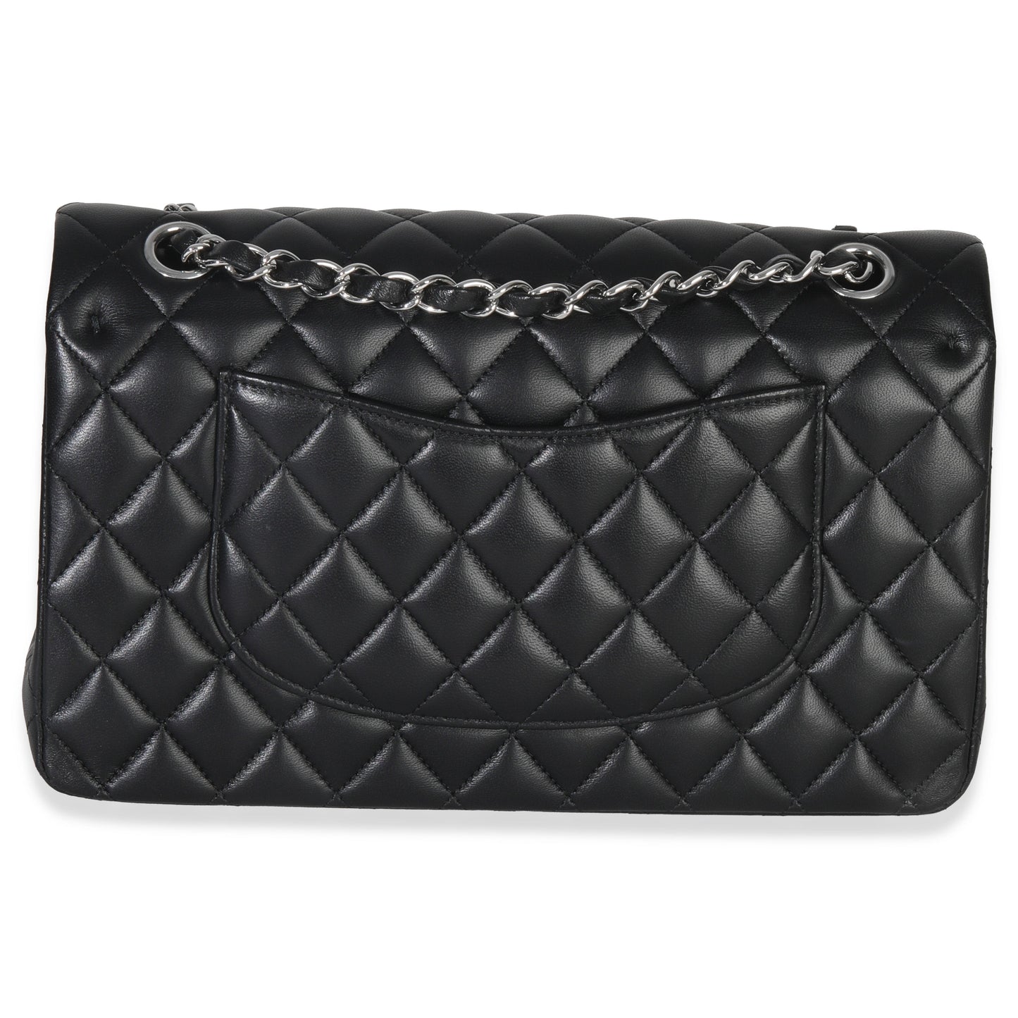 Chanel Black Quilted Lambskin Medium Classic Double Flap Bag