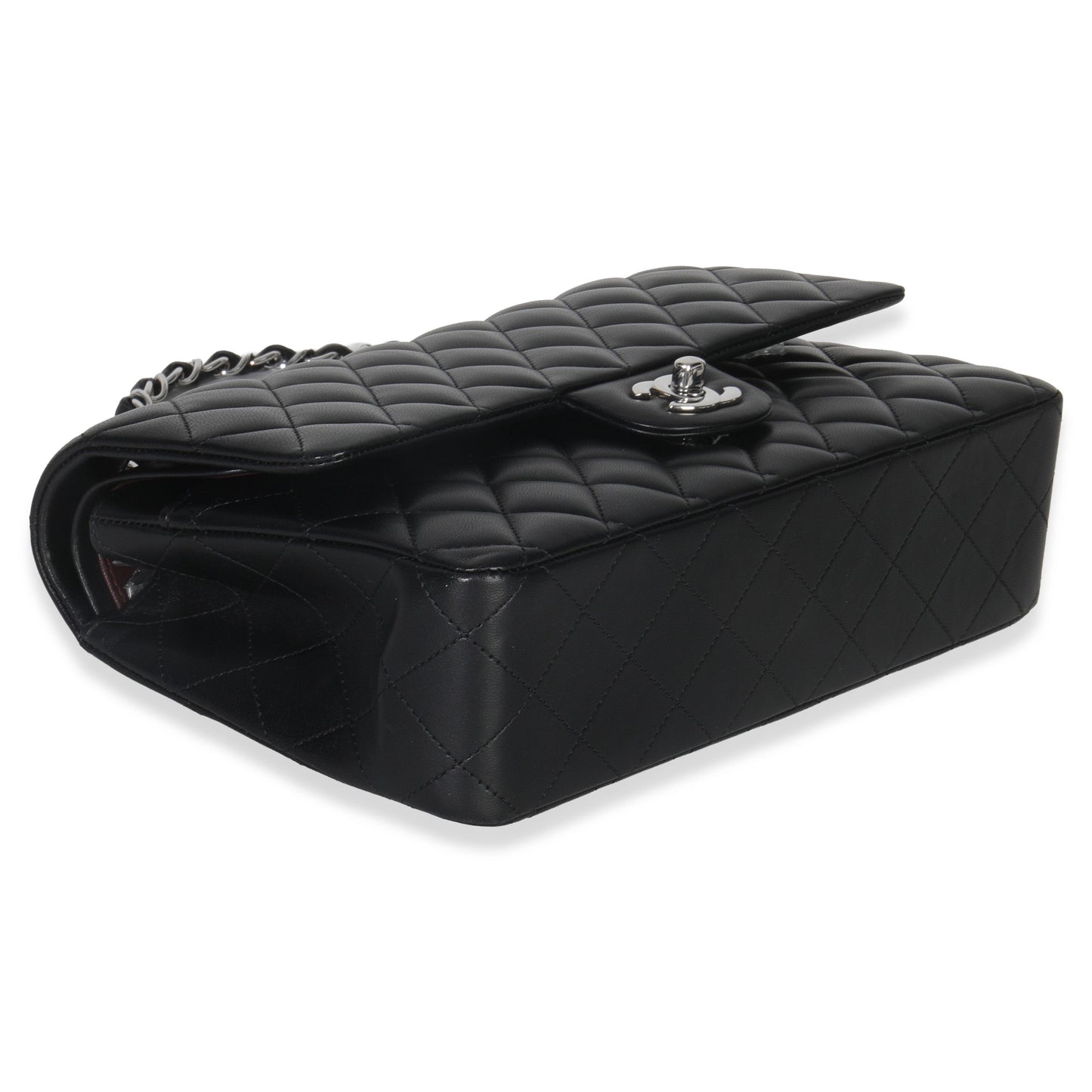 Chanel Black Quilted Lambskin Medium Classic Double Flap Bag