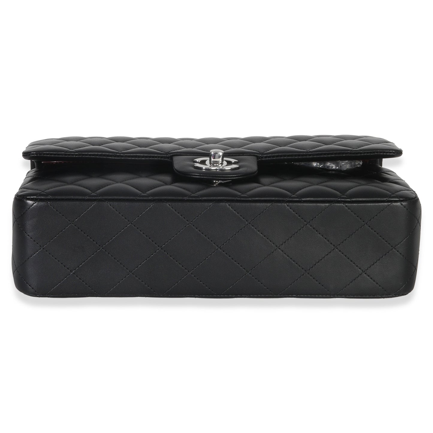 Chanel Black Quilted Lambskin Medium Classic Double Flap Bag