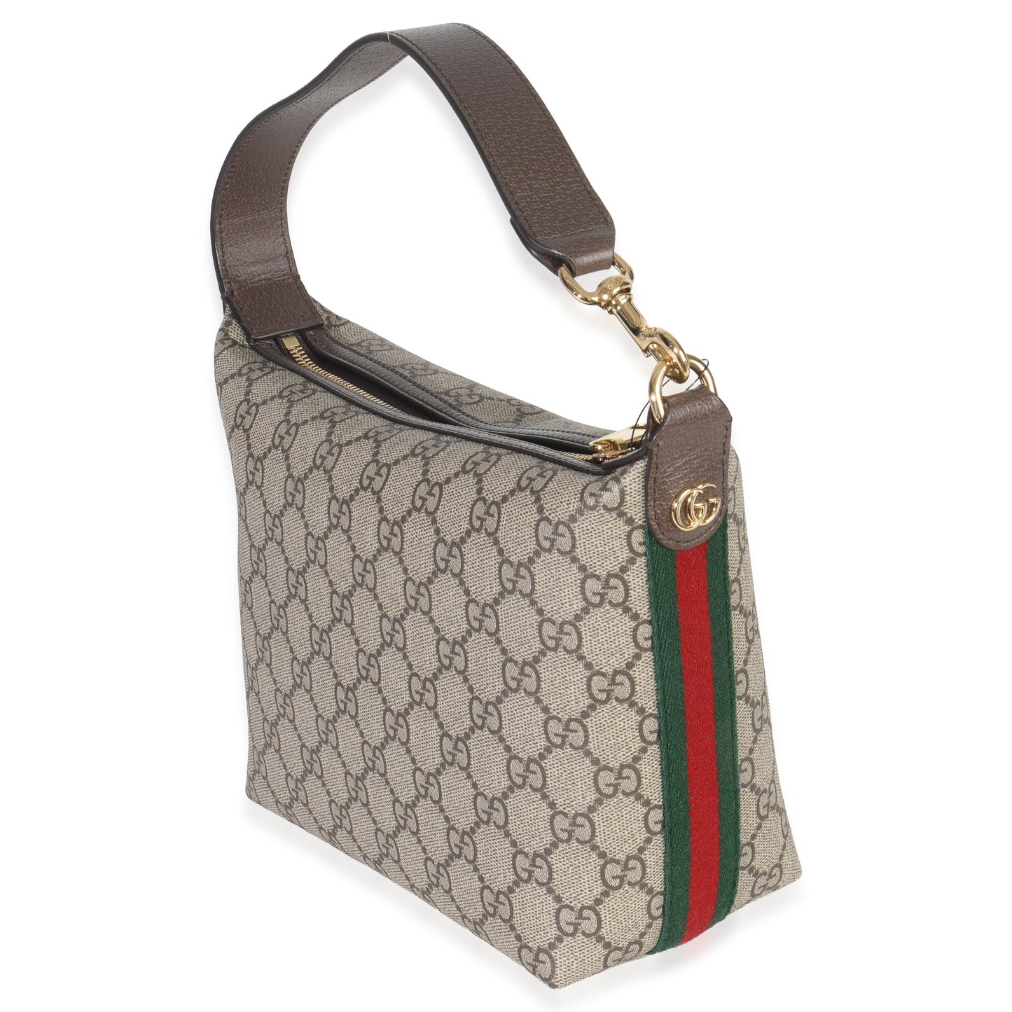 Gucci Beige Ebony GG Supreme Monogram Canvas Super Mini Ophidia Shoulder Bag