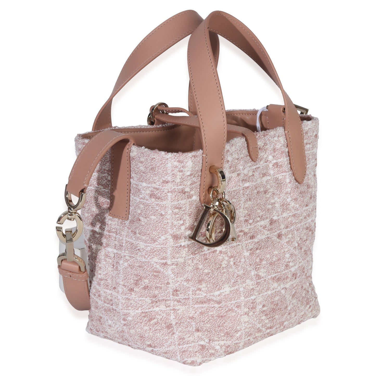 Dior Rose Des Vents Tweed Small Toujours Vertical Tote
