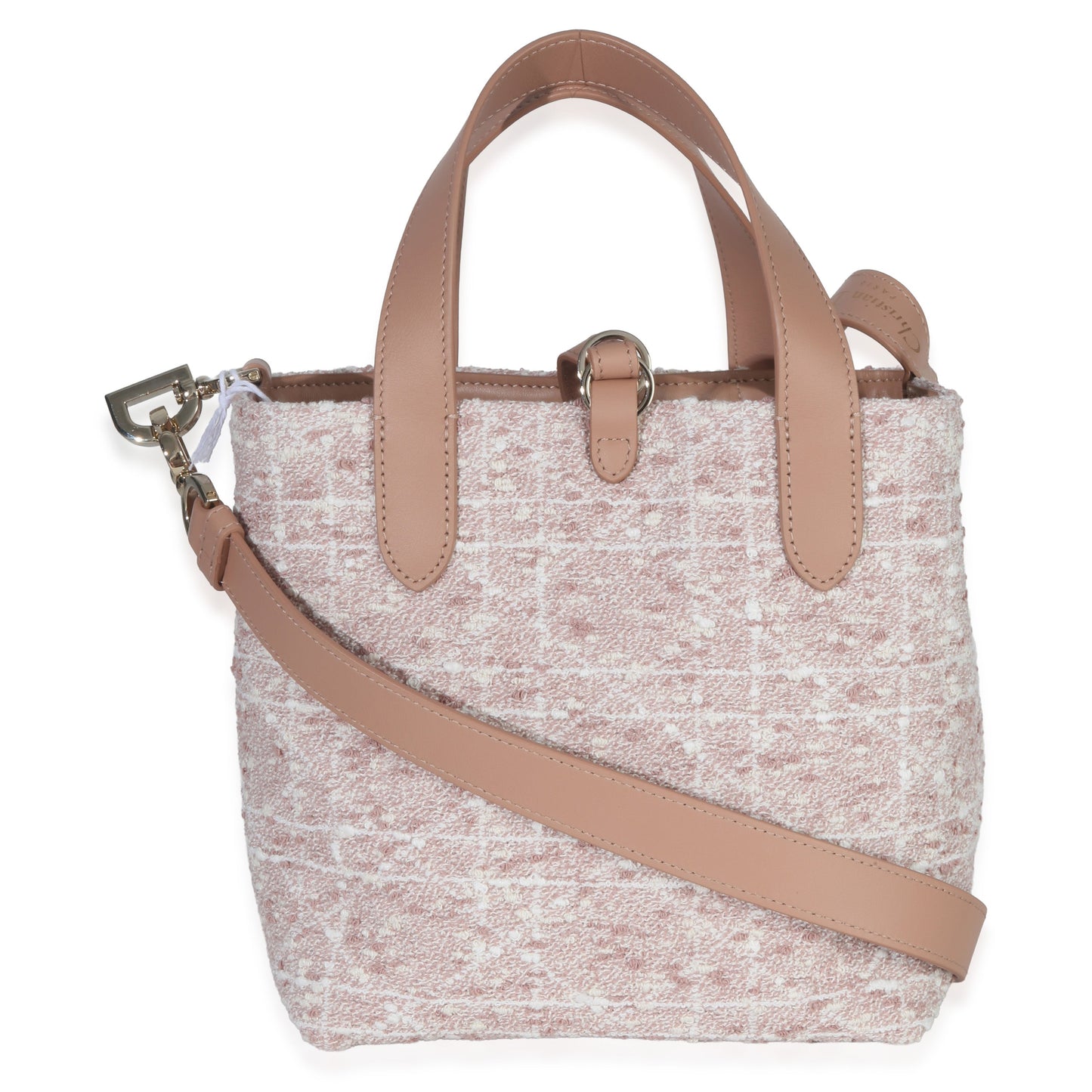 Dior Rose Des Vents Tweed Small Toujours Vertical Tote