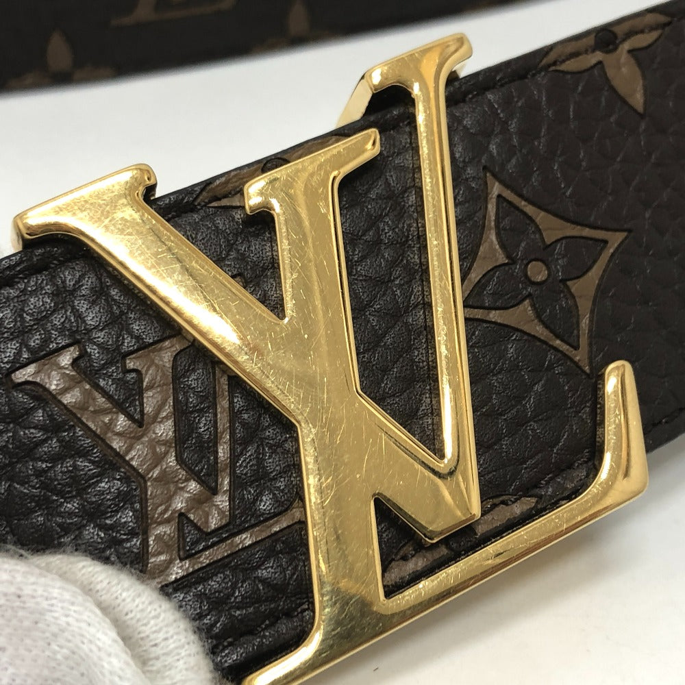 LOUIS VUITTON belt MP016 leather Brown 17aw Louis Vuitton x Supreme Monogram Saintur LV Initial 95/38