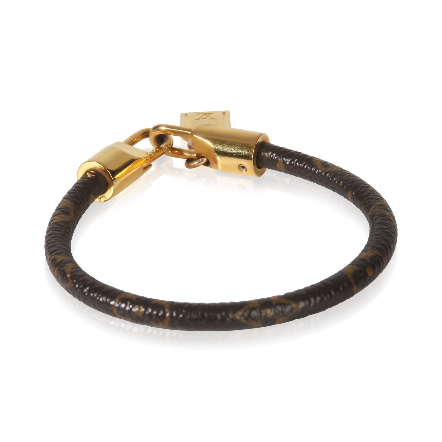 Louis Vuitton Gold-Plated  Canvas Monogram Luck It Charm Bracelet