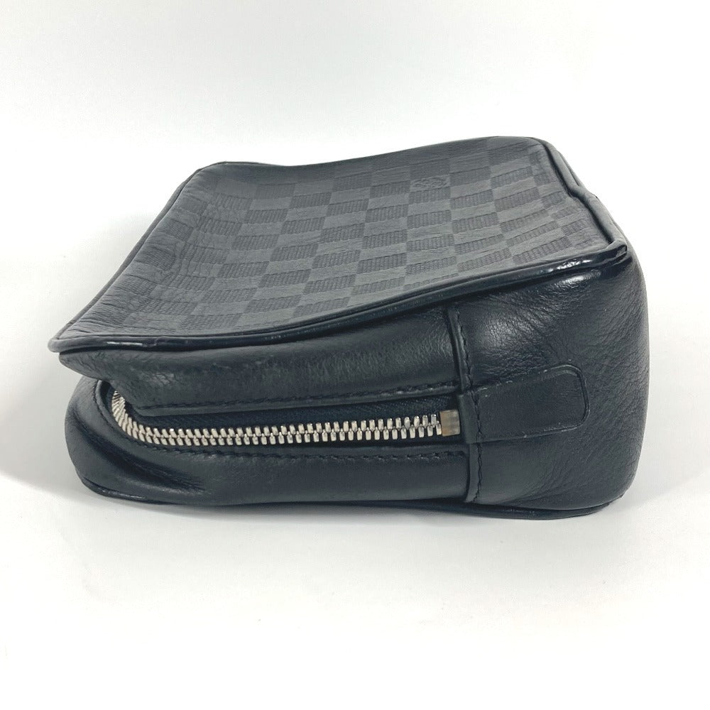 LOUIS VUITTON business bag N23347 Damier Anfini Leather black Damier Anfini Truth Toilette unisex(Unisex)