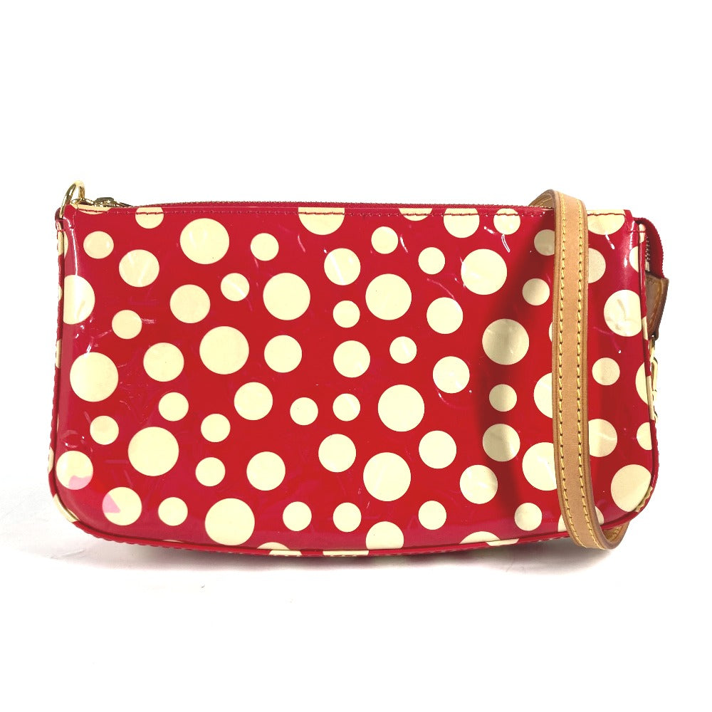 LOUIS VUITTON Shoulder Bag M91428 Patent leather Red Vernis Yayoi Kusama collaboration Dot Infinity Pochette Accessories Women