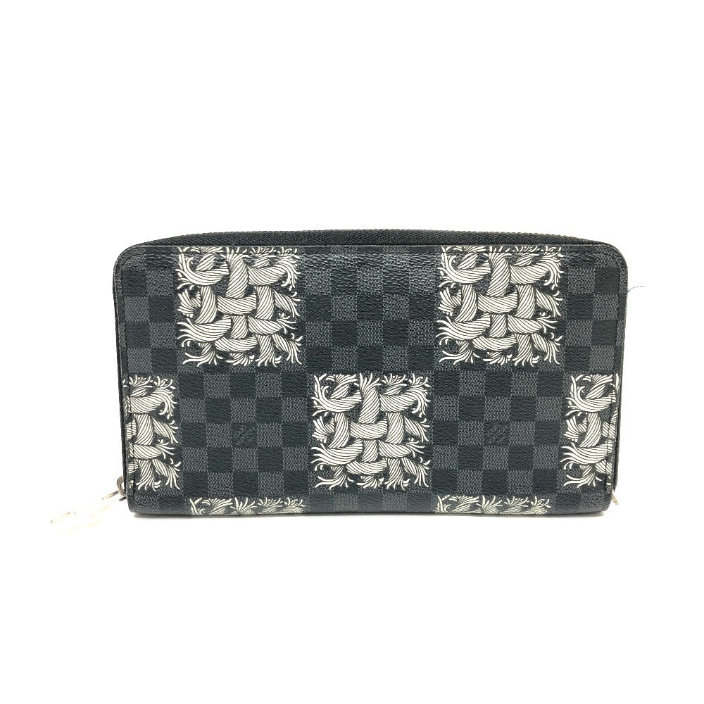 LOUIS VUITTON Long Wallet Purse âm61214  Damier Grafitto Canvas black Graphite Christopher nemes mens