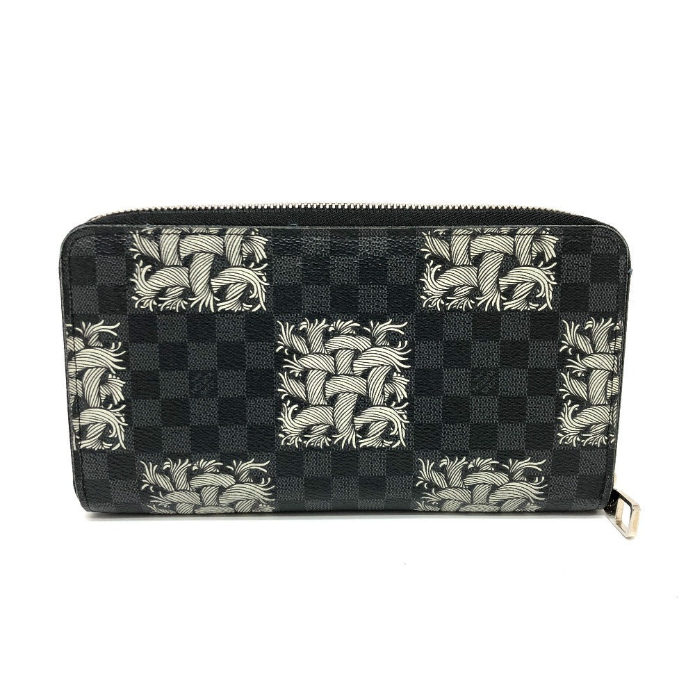 LOUIS VUITTON Long Wallet Purse âm61214  Damier Grafitto Canvas black Graphite Christopher nemes mens