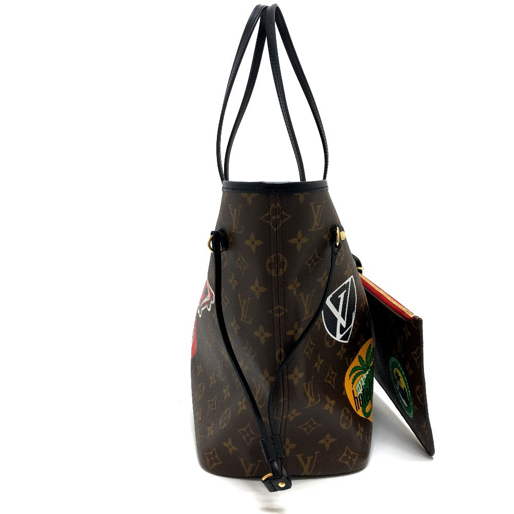 LOUIS VUITTON Tote Bag M42844 Monogram macacer canvas Brown World tour Neverfull MM