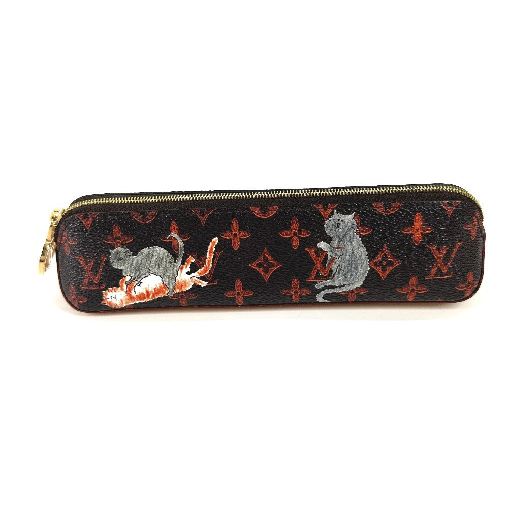 LOUIS VUITTON pencil case GI0357 Monogram canvas Brown Monogram Catgram Cat Truth Elizabet Women