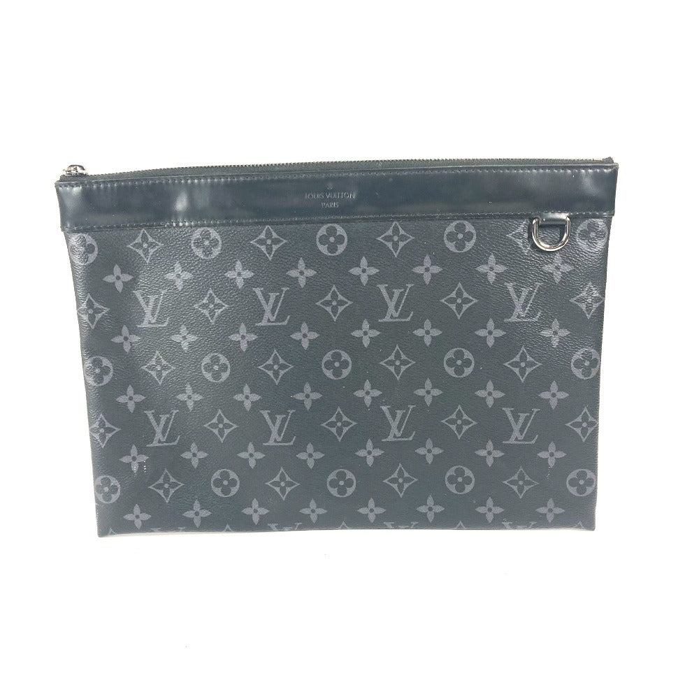 LOUIS VUITTON Clutch bag M62291 Monogram Eclipse Canvas black Monogram Eclipse Pochette Discovery unisex(Unisex)