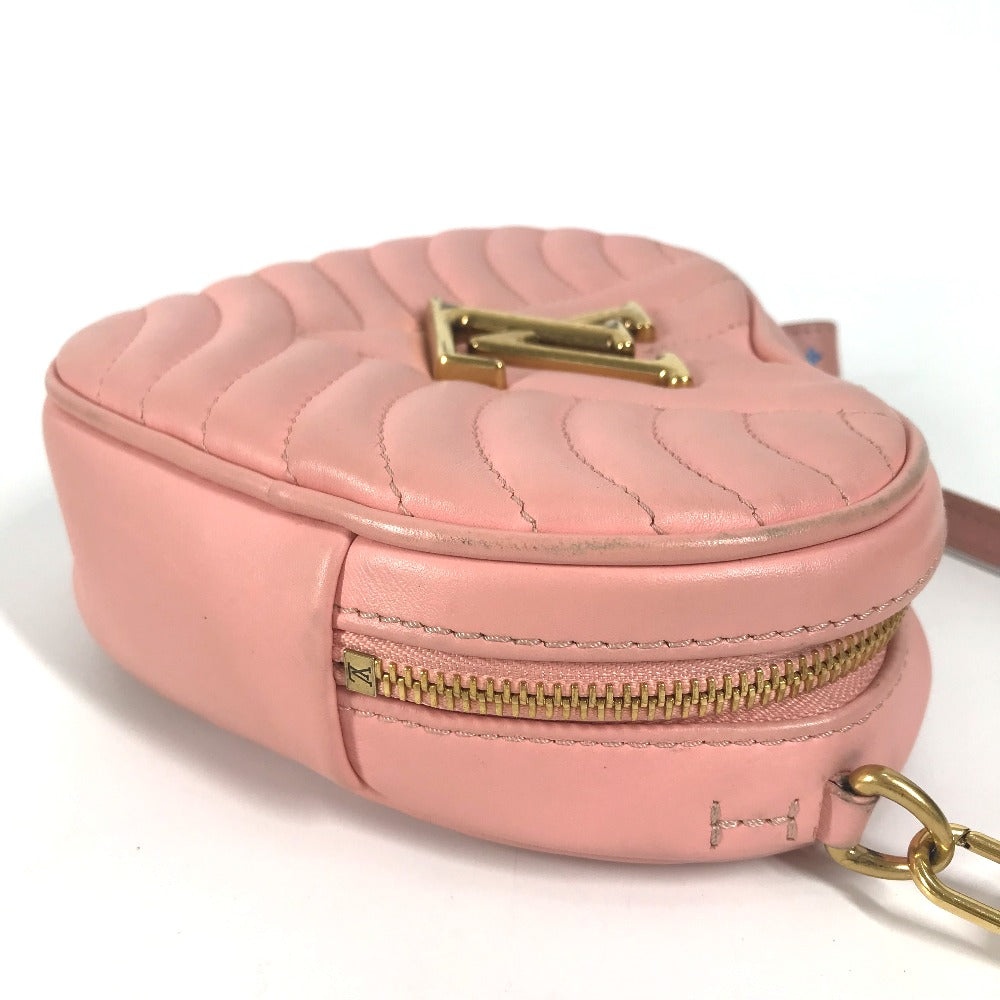 LOUIS VUITTON Shoulder Bag M53769 leather pink New Wave Heart LV logo