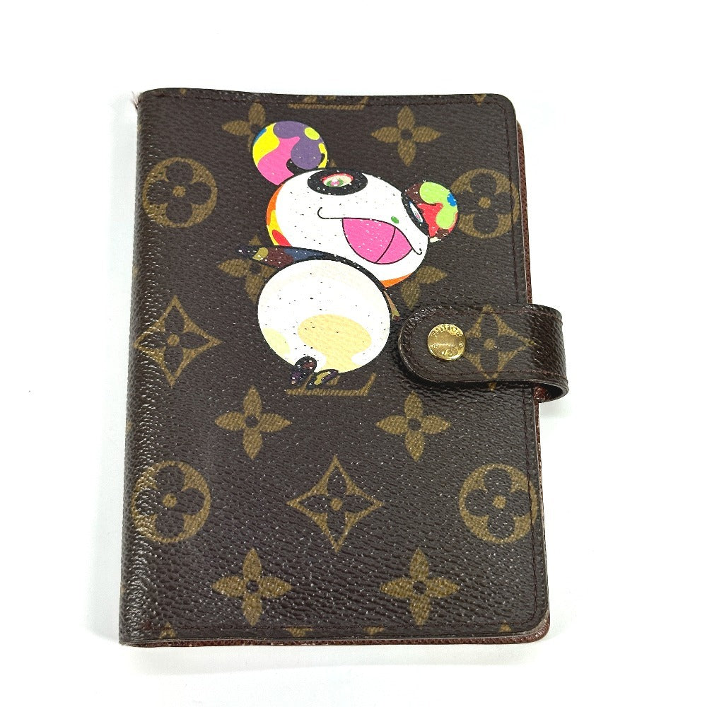LOUIS VUITTON Notebook cover R20011 Monogram canvas Brown Monogram Panda Takashi Murakami Agenda PM Women