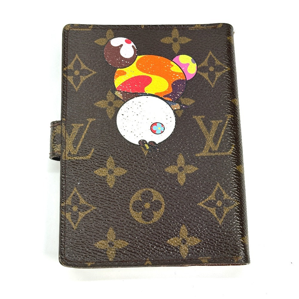LOUIS VUITTON Notebook cover R20011 Monogram canvas Brown Monogram Panda Takashi Murakami Agenda PM Women