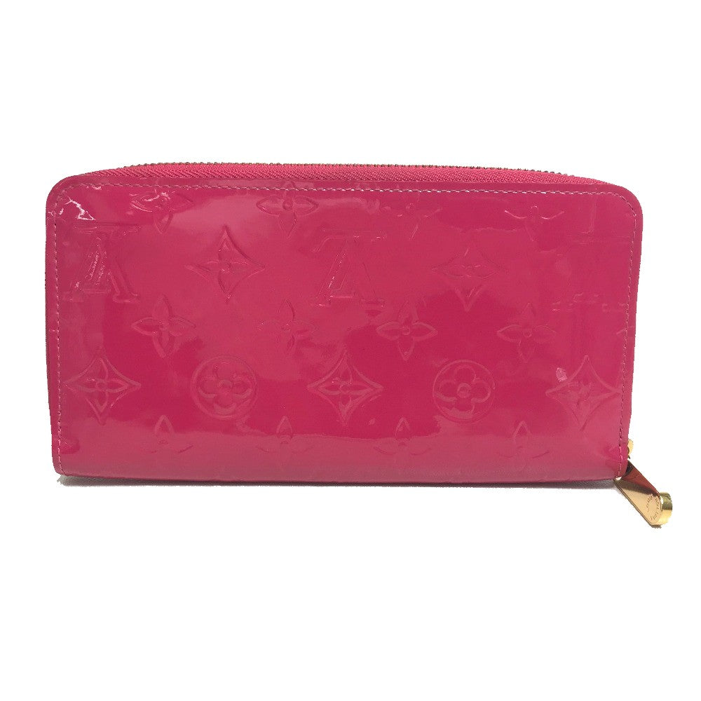 LOUIS VUITTON Long Wallet Purse M91597 Monogram Vernis pink Monogram Vernis Zippy wallet Women