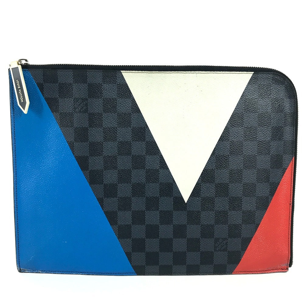 LOUIS VUITTON Clutch bag N41594ã Damier Grafitto Canvas black America's Cup Damier Graphite Pochette Jules GM