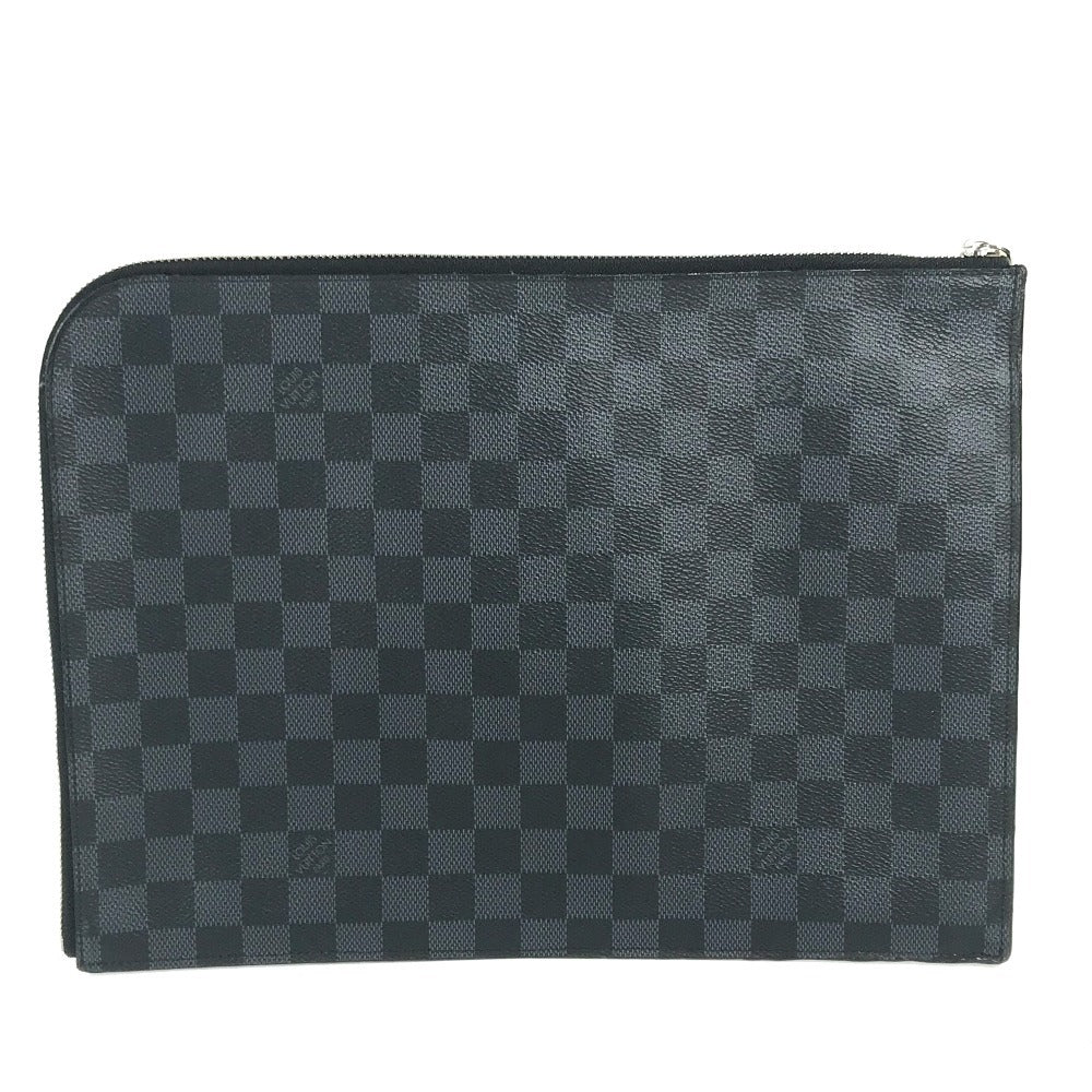 LOUIS VUITTON Clutch bag N41594ã Damier Grafitto Canvas black America's Cup Damier Graphite Pochette Jules GM